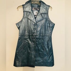 NWT Long Leather Vest